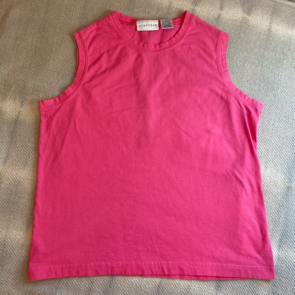 Atlantique Pink Sleeveless Tank Top Shirt Size Large Women’s